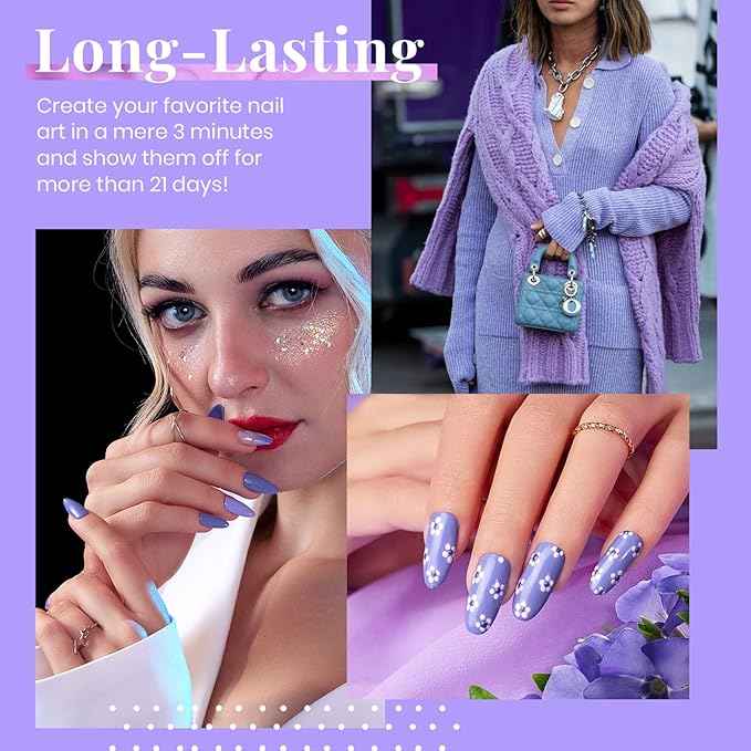 Beetles Purple Gel Polish - 1pc 15ml Periwinkle Pale Soft Purple Gel Spring Colors Soak Off Uv Lamp Nail Art Manicure Salon Design DIY Home Gift for Women Girls