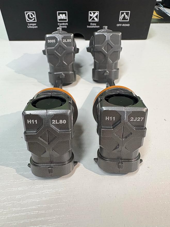 H11+9005 Bulbs Combo, 110,000LM 6500K White Light, H8/H9/HB3 Compatible Fog Lights, Pack of 4