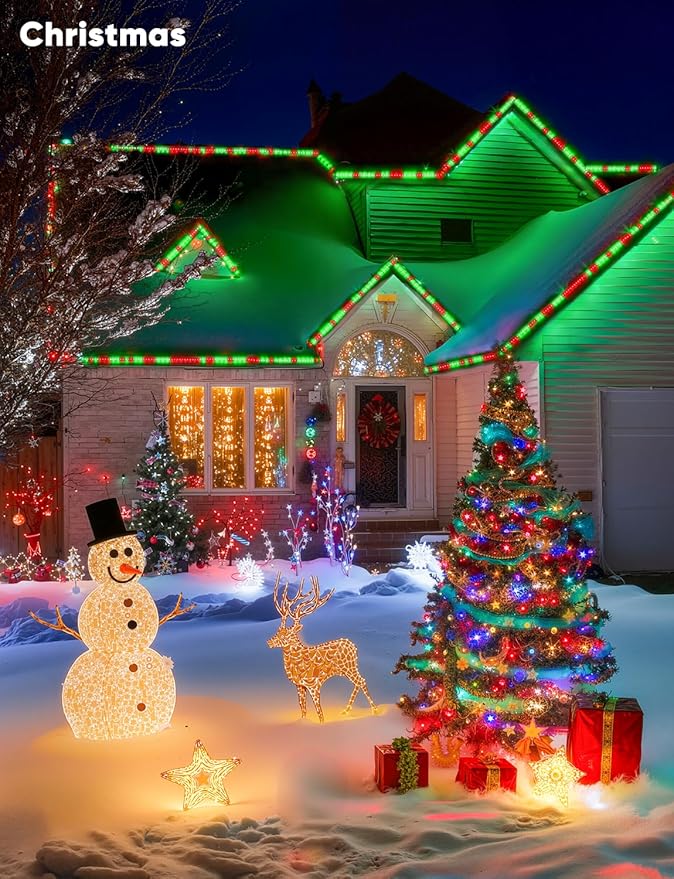 GZBtech RGB+IC+CCT LED Strip Lights 66FT/20M, Outdoor Color Chasing Festival Light with Warm&Cold White, Dimmable IP65 Waterproof LED Christmas/Halloween Lighting for Party, Patio, Garden, ETL Listed