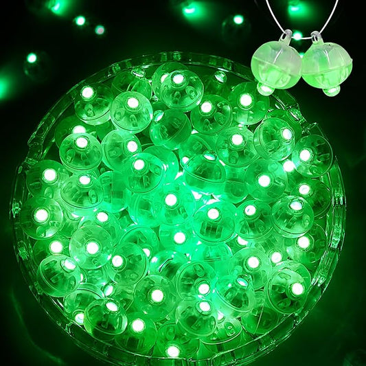 50PCs Mini Led Lights, Led Balloons Light for Party Decorations Neon Party Lights for Paper Lantern Easter Eggs Birthday Party Wedding Halloween Christmas Decoration(Glow steadily Green)