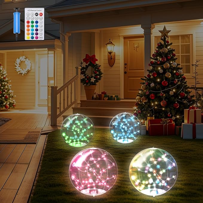 Solar Pool Lights Floating,Waterproof Magic LED Pool Decor with 7 Color Changing, Auto On/Off at Night,No Batteries Needed, Rechargeable for Outdoor Pools, Hot Tubs, Garden & Party Decor [4 Pack]