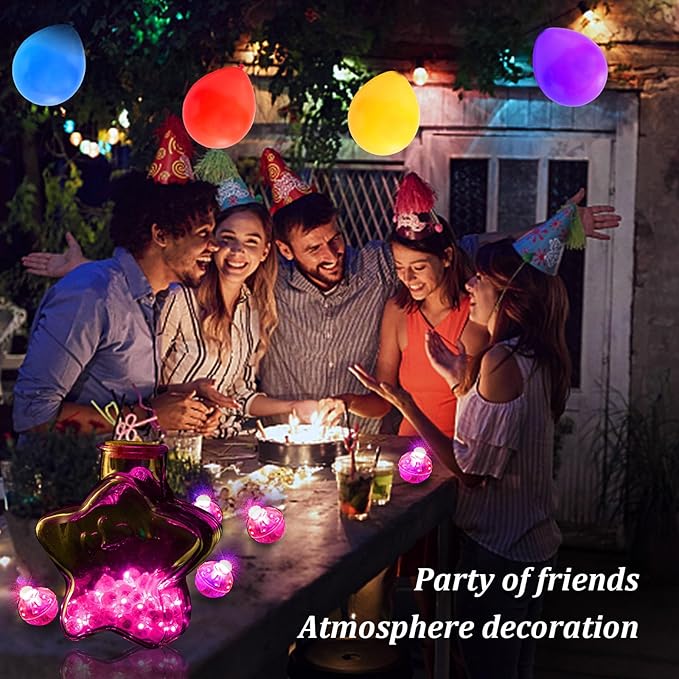 AIKEI 100pcs LED Balloon Lights, Pink Mini Balls Lights,Waterproof Mini Led Light for Valentine's Day Paper Lantern Wedding Christmas Birthday Party Decoration for Indoor Outdoor