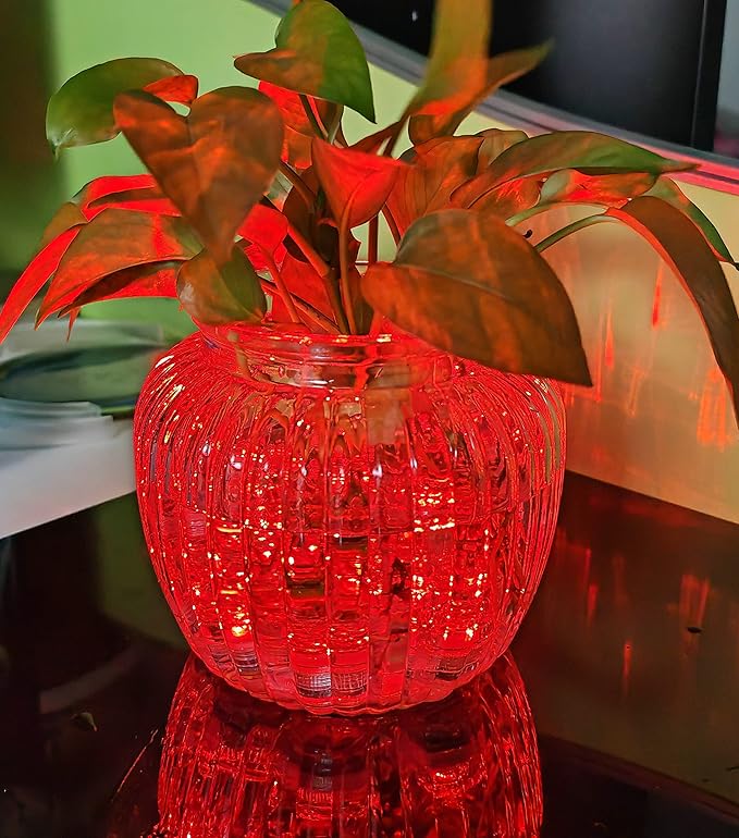 Submersible LED Lights Flameless Tea Light Waterproof Candle Vase Lights for Party Wedding Decorations Underwater Vases Light Fish Tanks Swimming Pools Decorative Lighting (Red)
