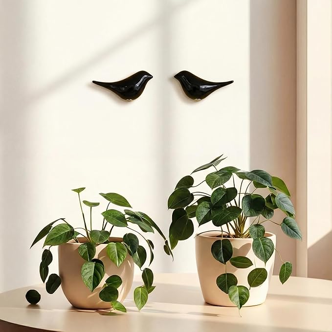 Obsidian Birds Night Lights with Motion Sensor(2-Pack), Rechargeable Battery Operated & Wireless Wall Lights, Home Decor for Living Room, Bedroom, Easter Gift