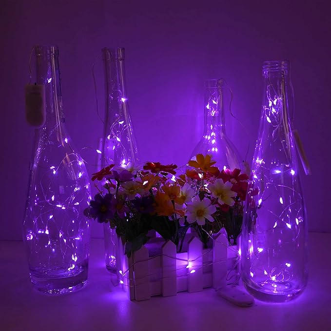 15 Pack 30 LED Micro Starry String Lights Battery Operated(Included),Fairy Waterproof Silver Wire Lights,for DIY Party Garden Wedding Table Indoor&Outdoor Decorations