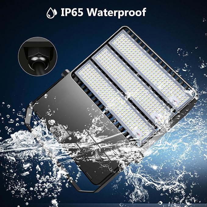 360W LED Outdoor Flood Lights Fixture Ultra-Brightness 50800 Lumen 5000K Daylight Stadium Floodlights Commercial IP65 Field Arena Light with Adjustable Trunnion Bracket 2 Pack