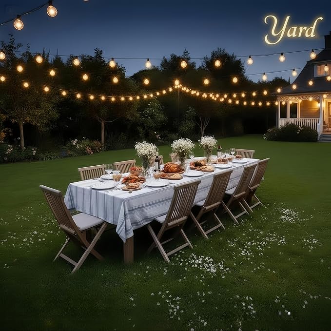 RTTY Dense-Glow 100FT All-Purpose Outdoor String Lights with 50 G40 Bulbs - Versatile for Patio & Deck Lighting, Backyard Gatherings, Poolside Evenings, and Intimate Wedding Decor