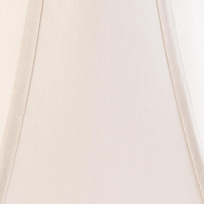 Yellowish Beige Bell Lamp Shades Set of 2 Medium Lamp Shade 6" Top x 13" Bottom x 9.8" High(Spider) Modern Fabric Lamp Shades for Floor,Table,Bedside Lamp, Side Ribbing Replacement Lampshade by GO&SO