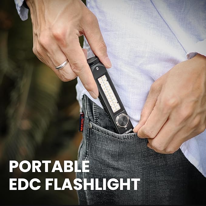Sofirn IF24 Rechargeable Flashlights High Lumens, 2000LM Flashlights for Emergencies Home, LED Work Light, Multifunctional Powerful Pocket Flashlight, Magnetic Flashlight for EDC, Triple Light Sources