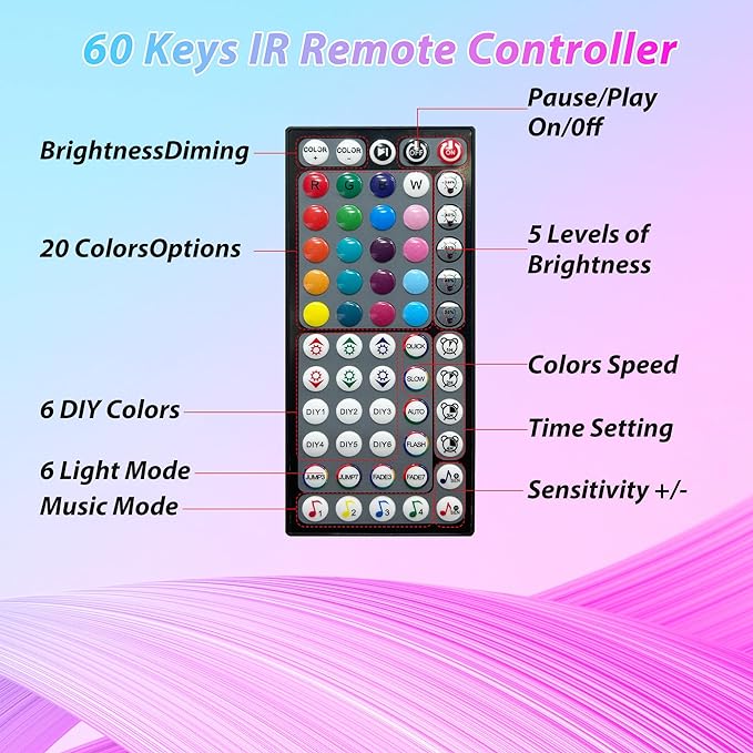 150 ft LED Lights for Bedroom Music Sync RGB LED Strip Lights with APP & Remote Control LED Lights for Room Home Party Christmas Wall Decor (2 Rolls of 75ft)