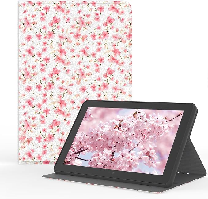 Case for (2023/2021 Released 13th/11th Generation) Fire HD 10/10 Plus, Slim Lightweight Folio Book Cute Auto Wake/Sleep Smart Cover for HD10 Tablet 10.1" (Flower Pink)