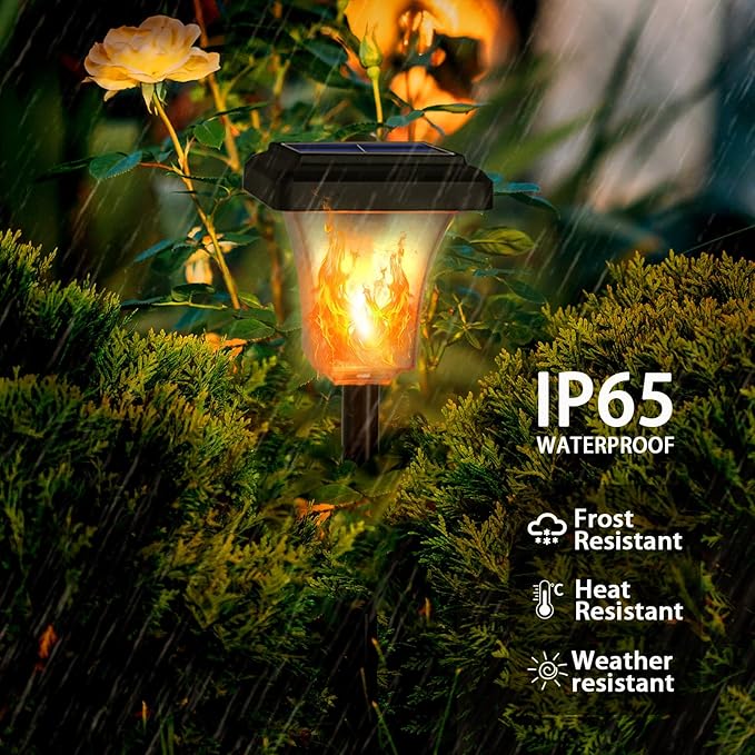Swingers Solar Lights Outdoor,LED Solar Torch Lights with Flickering Flame,Waterproof Outdoor Garden Light for Christmas, Garden, Landscape, Path, Yard, Patio (8)