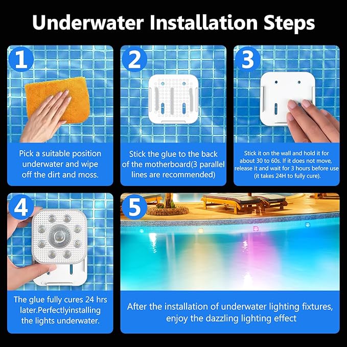 HL Pool Lights,Rechargeable Submersible LED Lights with Remote,Waterproof Magnetic Floating Light,Underwater Battery Spotlight for Above Ground/Inground Swimming Pools,Hot Tubs,Fountains-4 Pack