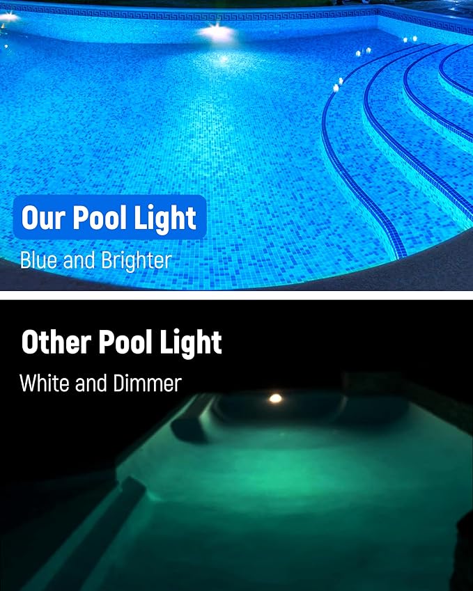 120V 65W LED Pool Lights for Inground Pool, High Bright White 6000K Swimming Pool Light Bulb Replaces up to 300W-650W Traditional Bulb for Pentair Hayward Pool Light Fixtures (Pool Light 65W)