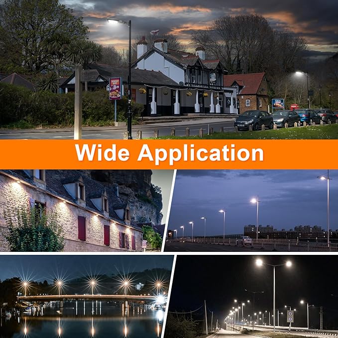 480V 150W LED Parking Lot Light, 21000LM LED Shoebox Street Flood Light (500W MH/HPS Equiv.), 5000K Dimmable Commercial Area Lighting with 20KV Surge Protection, IP65 277-480V UL&DLC Listed