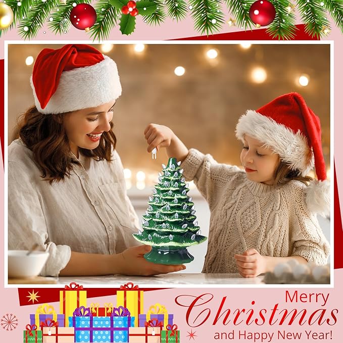 Boao 120 Pcs Ceramic Christmas Tree Replacement Lights Clear Plastic Flame Peg Bulbs Accessories for Ceramic Christmas Trees and DIY Projects(Clear,Medium)