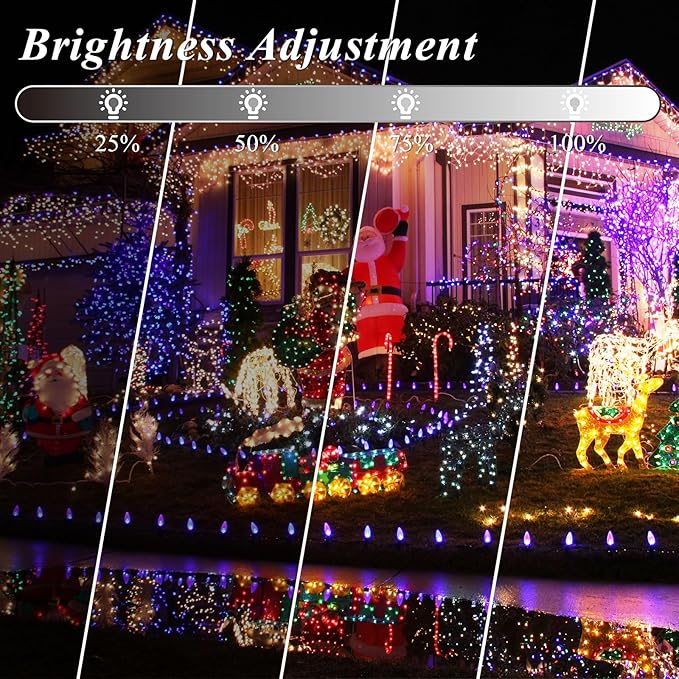 164FT Christmas Lights Outdoor, 35 Colors Changing 500 LED Easter String Lights Green Wire Remote Timer, Waterproof Twinkle Light for Indoor Outdoor Holiday Party Xmas Tree Wedding Decor