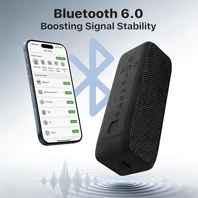 Bluetooth Speaker,20W Stereo Sound,Wireless Speaker with Bluetooth 6.0,24H Playtime,IP68 Waterproof Shower Speaker,TWS Pairing, Support TF Card,AUX 3.5mm Input,Speaker for Home,Outdoor,Travel