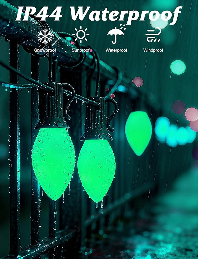 25 Pack C7 Green Christmas Replacement Bulbs C7 5W Green Vintage Ceramic Light Bulbs for Christmas Night Light Candle Lamp St. Patrick's Day Decor,E12 Candelabra Base