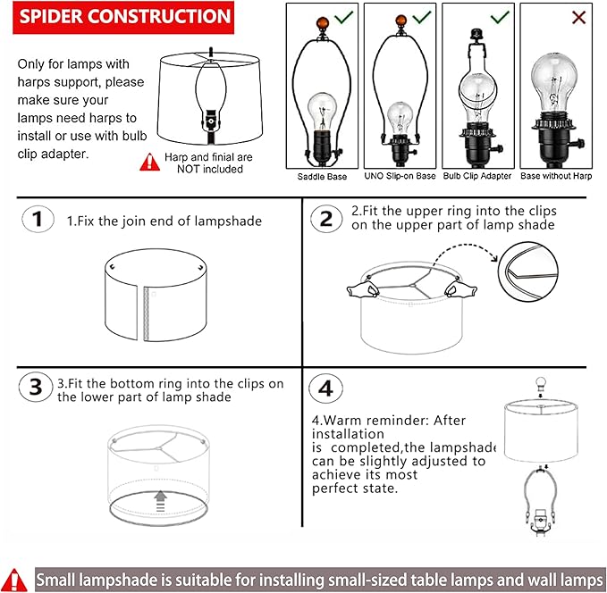 GOSO Small Drum Lampshades Dark Green (2 PCS)，10×10 Inches Spider Modern Classic Lamp Shades for Wall Lamps,Bedside Lamps and Table Lamps for Bedroom Decoration Replacement,DIY Shade Simple Assembly