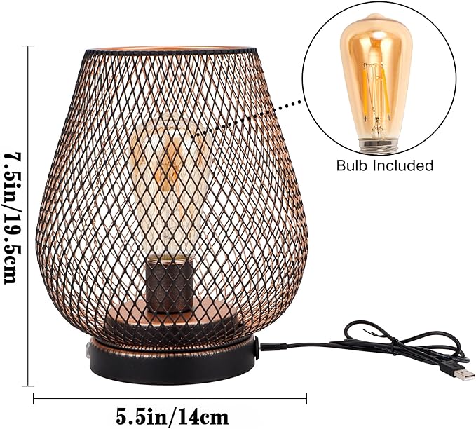 JHY DESIGN Dimmable Touch Bedside Table Lamp Rechargeable Battery Powered Lamp with LED Bulb Cordless Accent Lamp for Weddings Parties Patio Events for Indoors Outdoors(Metal Base, Bronze Egg)