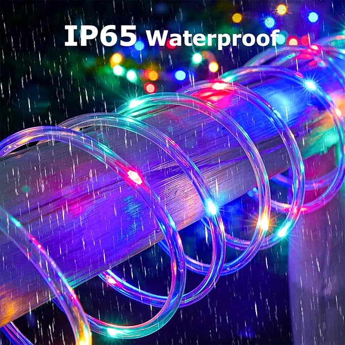 4 + 55.7ft Solar LED Pool Lights for Above Ground Pools – Waterproof 200 LEDs with Remote, 8 Color Modes – Outdoor String Lights for Frame Pools, Trampoline & Above Ground Pool Accessories