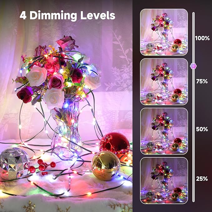 Mlambert 1200 LED Christmas Lights 394FT, Outdoor Waterproof Dimmable Fairy Lights with Remote, 8 Modes Indoor Lighting for Holiday Décor, Multicolor