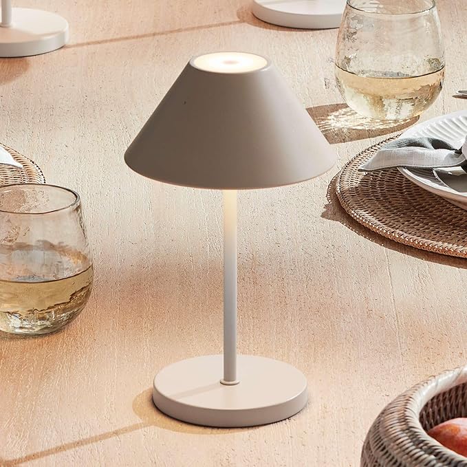Napa Home & Garden Alluna Cordless Led Lamp 10" 10" Cream/Tan