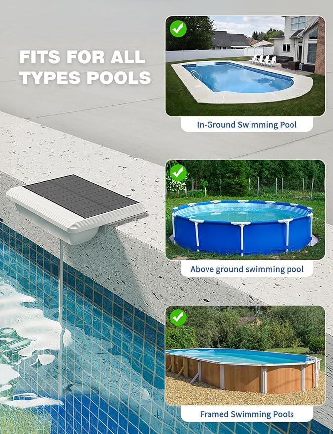 Solar Pool Lights, Solar Powered Submersible LED Lights with Remote IP68 Waterproof 16 Colors Underwater for Above Ground Inground Pool, Pond (White,2 Pack)