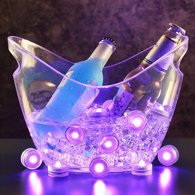 Submersible Led Lights, Purple Waterproof Flameless Candle Tea Lights,100H Battery Powered Underwater Small LED Light for Vase Table Centerpieces Wedding Party Halloween Christmas Decor,12 Pack