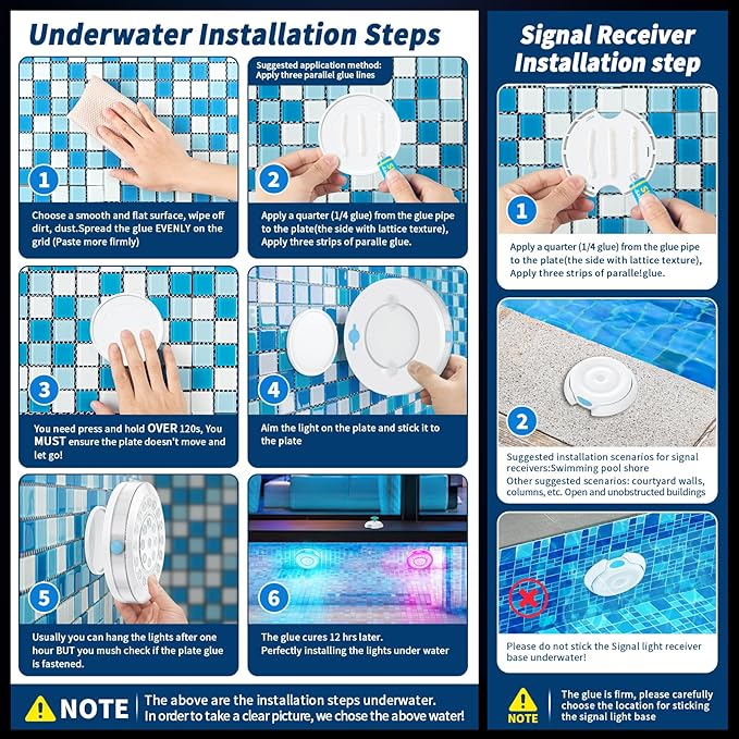 Homly Rechargeable Submersible Pool Lights with Wireless APP Control, Waterproof Underwater Smart LED Lights Controlled Multiple Lighting Modes, 4000mAh Magnets Lights for Multi Scene Pool Decoration