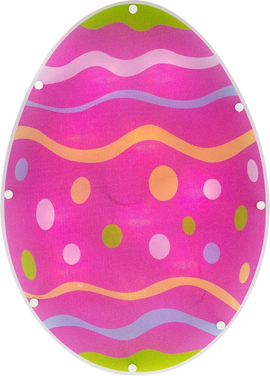 Northlight Battery Operated LED Lighted Easter Egg Window Decoration - 14"