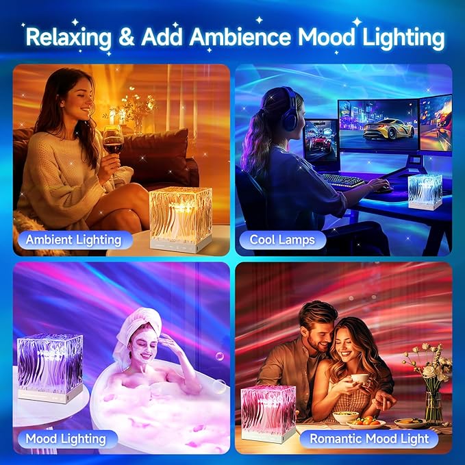 One Fire Christmas Gifts for Teens Northern Lights Projector,18 Colors Aurora Light Projector,Dimmable Aurora Projector Mood Lighting for Bedroom Lights,Remote Galaxy Light Projector Purple Lamp