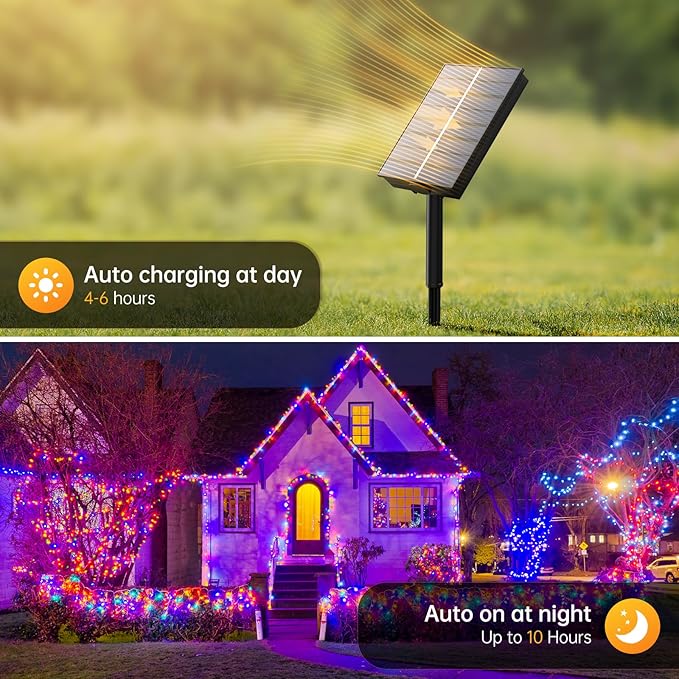 4 + 65.6ft Solar LED Pool Lights for Above Ground Pools – Waterproof 200 LEDs with Remote, 8 Color Modes – Outdoor String Lights for Frame Pools, Trampoline & Above Ground Pool Accessories