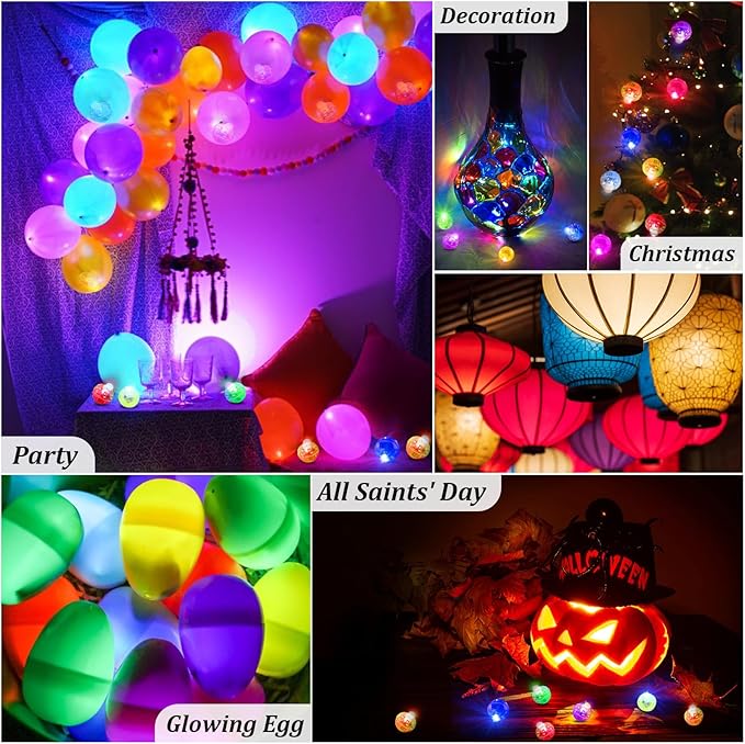 Pozzolanas Mini Led Lights with Hook, Waterproof Round Tiny Led Light for Party Decorations Neon Party Lights for Birthday Party and Wedding Decoration, Warm White 50PCs