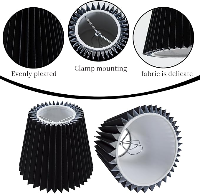 Small pleated lampshade chandelier shades set of 6. Lampshade for Wall Lamp.chandelier shades.small table lamps.For Cutting Edge bulbs.light bulb shade.chandelier light covers.4" X 5" X 6"