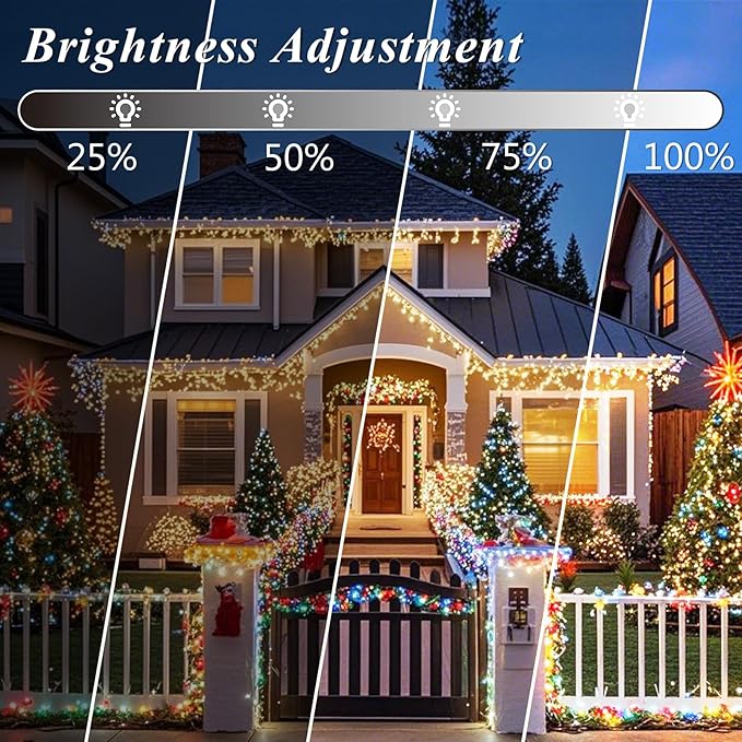 Pooqla Color Changing Christmas String Lights with Remote, 35 Colors 66FT 200LED String Lights Outdoor Decoration, Indoor Connectable Fairy Lights Plug in for St. Patrick's Day Easter Decoration