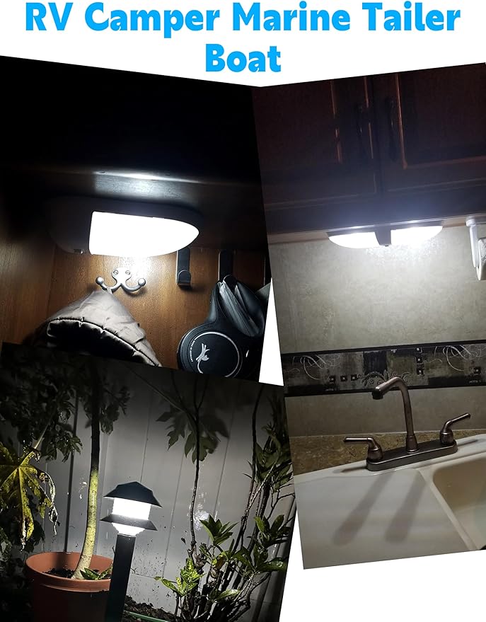 T10 921 922 912 194 168 Led Bulbs Bright White 6000K, 12-24V 300LM for RV Camper Trailer Boat Trunk Interior Dome Map License Lights Backup Reverse Lights,10PACK