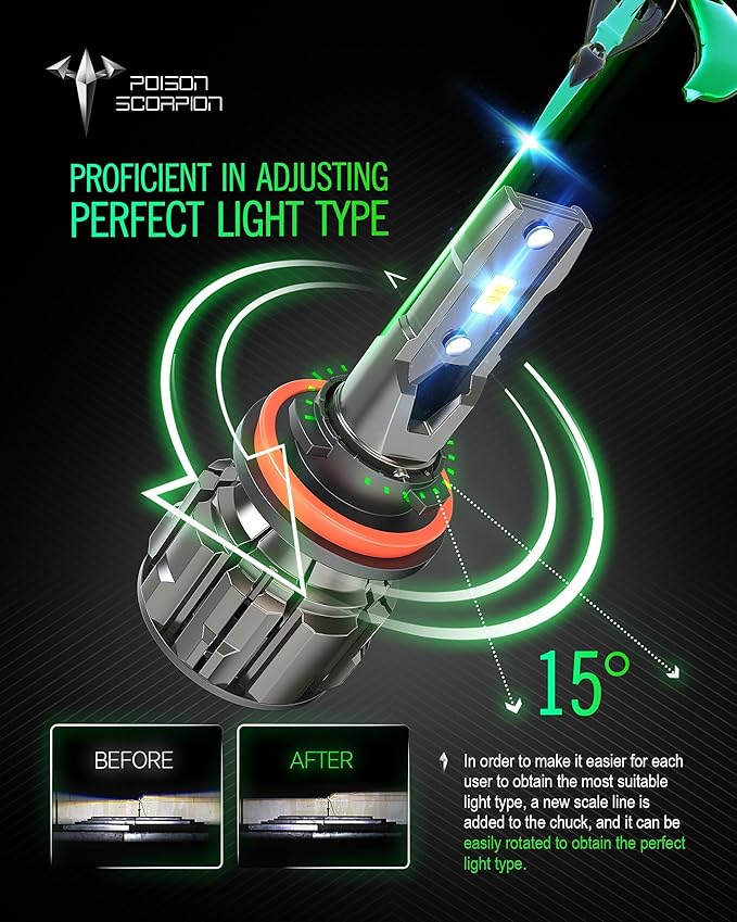 POISON SCORPION For 2011-2015 Cruze Fog Light Bulbs Combo, Pack Of 4