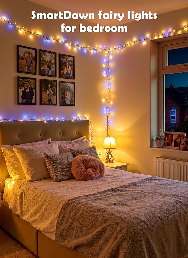 Fairy Lights Plug in, 200LED Twinkle Lights - Firecracker String Lights, Christmas Tree Lights Waterproof for Bedroom, Garden, Patio, DIY Wreath, Indoor Outdoor Decor