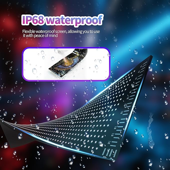 2PC Devil Eyes LED Lights for Car/Truck/SUV Windshield - 23.6"x4.71", App Control, IP68 Waterproof, USB-Powered