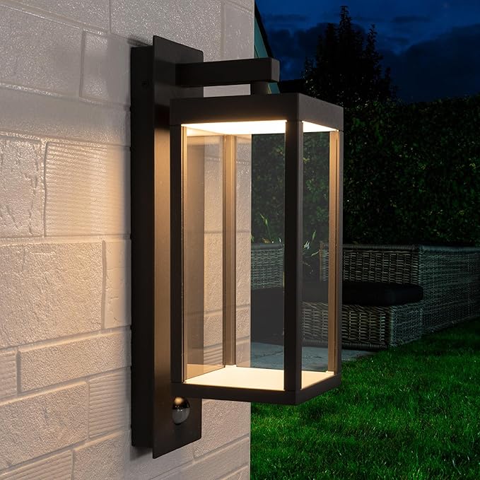 Lustrlach 2 Pack Motion Sensor Outdoor Light Fixtures Wall Mount,Exterior Wall Sconce, Porch Light, Garage Lights, Waterproof Motion Lights for Outside, Garden, Front Door
