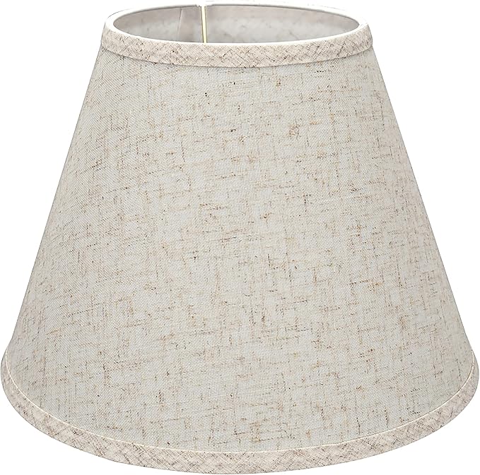 Aspen Creative 58877A Transitional Empire Shape Uno Construction Lamp Shade in Flaxen, 6" Top x 12" Bottom x 9" Slant Height