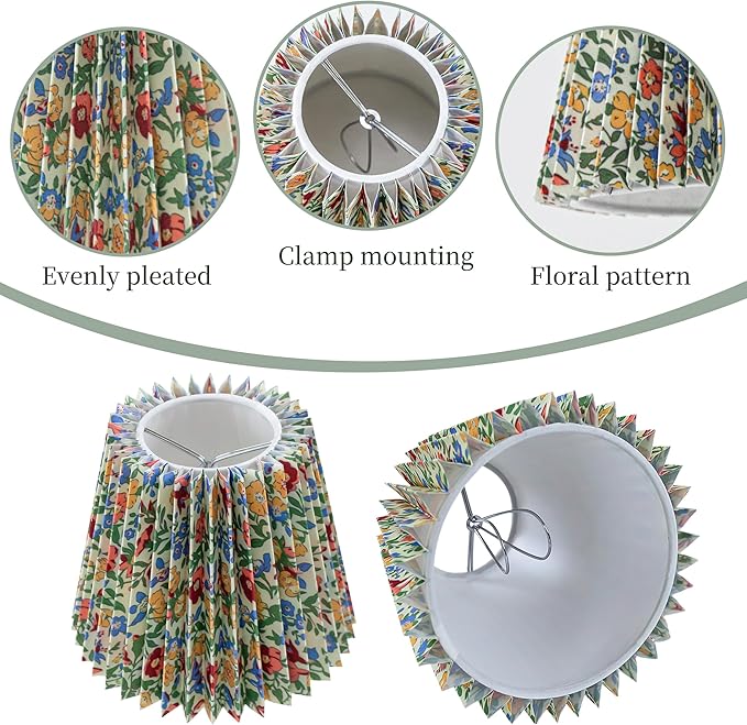 Small pleated lampshade chandelier shades set of 6. Lampshade for Wall Lamp.chandelier shades.small table lamps.For Cutting Edge bulbs.light bulb shade.chandelier light covers.4" X 5" X 6"