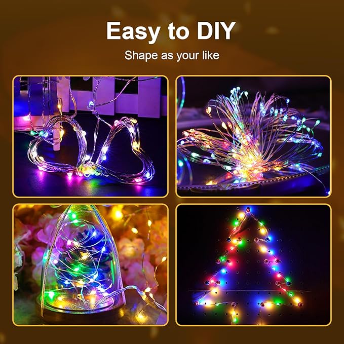 ZGWJ Fairy Lights Battery Operated, 24 Pack Colorful Twinkle String Lights 20 LED 7FT Mini LED Lights for Bedroom Decor, Easter, Halloween, Christmas, Wedding Party Indoor and Outdoor Decorations