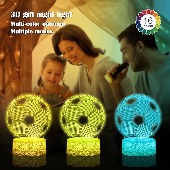 Kids Toys 3D Night Light,Superhero Christmas Gift Birthday 3D Illusion Lamp for Kid Girl Boy Room Decor, 16 Colors Remote Control