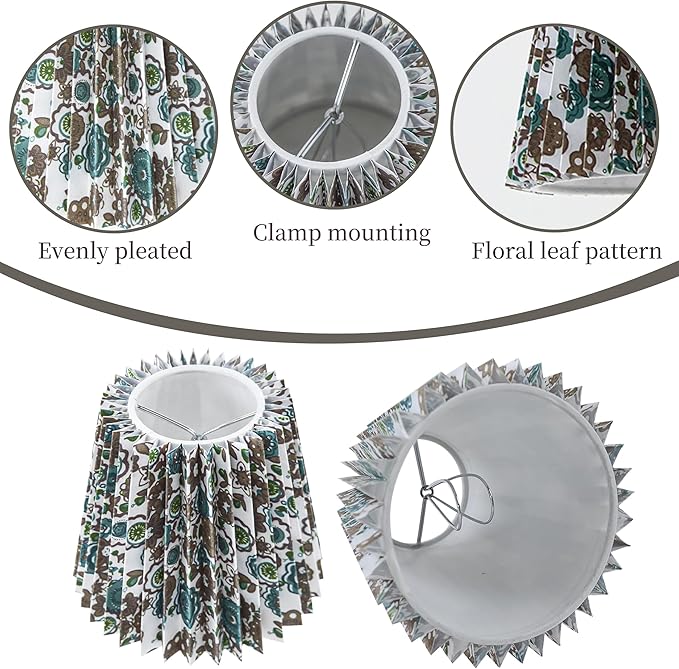 Small pleated lampshade chandelier shades set of 6. Lampshade for Wall Lamp.chandelier shades.small table lamps.For Cutting Edge bulbs.light bulb shade.chandelier light covers.4" X 5" X 6"