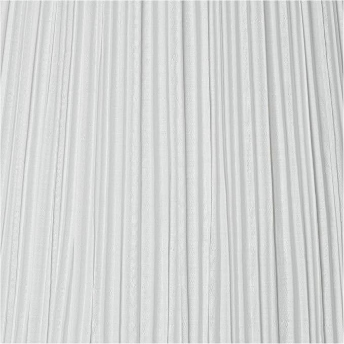 Set of 2 White Pleated Large Empire Lamp Shades 6.5" Top x 15" Bottom x 11" High (Spider) Replacement with Harp and Finial - Springcrest