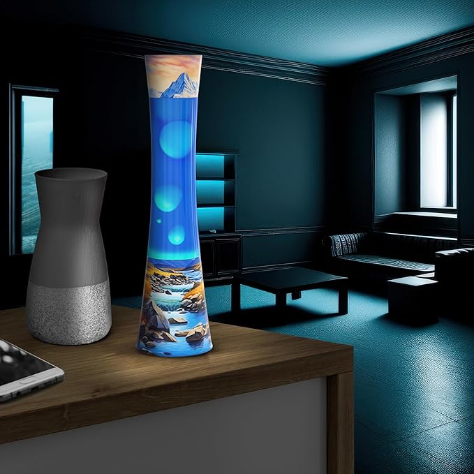 JAMBO 15.5" River Oasis Lamp, Beautiful Lamp for Living Room Office Bedroom Kitchen, Night Light Nightlight for Adults, Teens and Kids, Relaxing Liquid Motion Light, Mood Light, Home Decor
