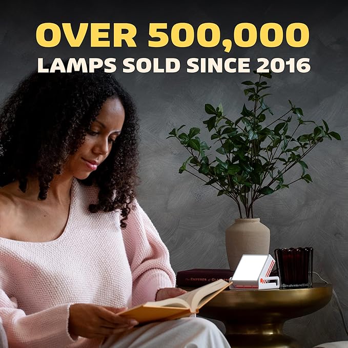 Circadian Optics Lampu Light Therapy Desk Lamp | As Seen On Shark Tank | 10,000 LUX UV-Free Full-Spectrum LEDs | Powerful & Large Light Panel | Sunlight Lamp for Seasonal Blues, Focus, Energy & Sleep